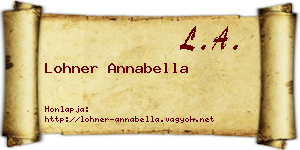 Lohner Annabella névjegykártya